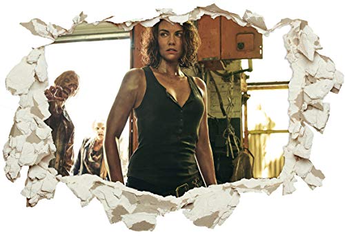 Unified Distribution The Walking Dead - Maggie - Lauren Cohan - Wandtattoo mit 3D Effekt, Aufkleber für Wände und Türen Größe: 92x61 cm, Stil: Durchbruch