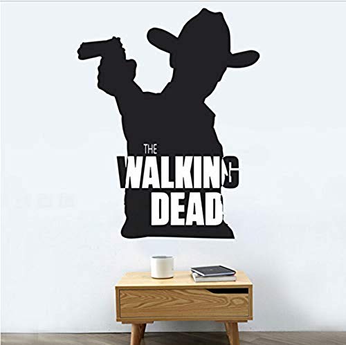 Wandaufkleber aus PVC The Walking Dead Rick Wandtattoo Cowboy Home Decor American Tv Wandaufkleber Auto Aufkleber Kinder Schlafzimmer Poster 42X53Cm