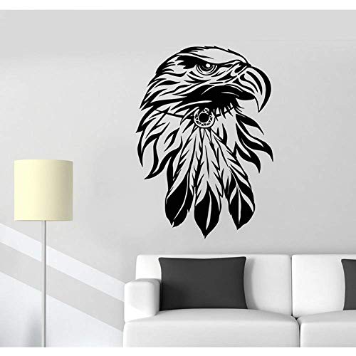 Weißkopfseeadler Wandtattoo Wohnzimmer Wohnkultur Vogelkopf Amerika Symbol Aufkleber Schlafzimmer Tier Vinyl Wandaufkleber56X78 Cm