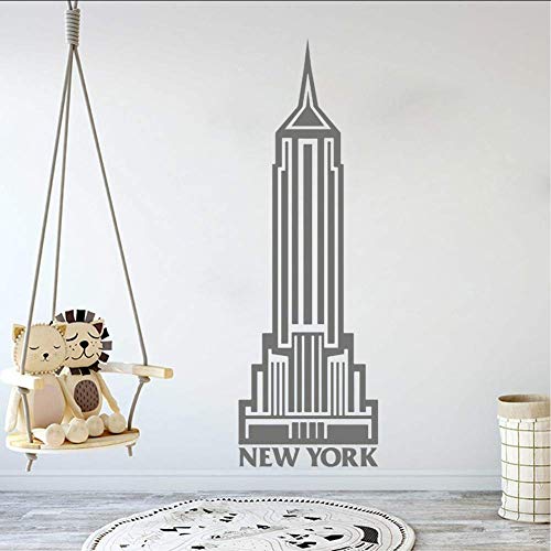 Große Empire State Building Tower Wandaufkleber Schlafzimmer Wohnzimmer USA New York Amerika Empire State Building Tower Wandtattoo 102 * 33Cm