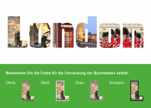 Wandtattooladen Wandsticker - Panorama-Schriftzug London Größe: 160x37cm