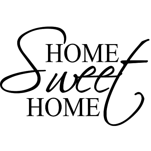 GRAZDesign Wandtattoo Wohnzimmer Sprüche Home Sweet Home - Wandaufkleber Familie - 60x40cm / 070 schwarz