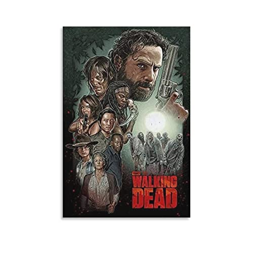 The Walking Dead TV-Show-Poster, dekoratives Gemälde, Leinwand, Wandposter und Kunstbild, modernes Familien-Schlafzimmer, Deko-Poster, 20 x 30 cm