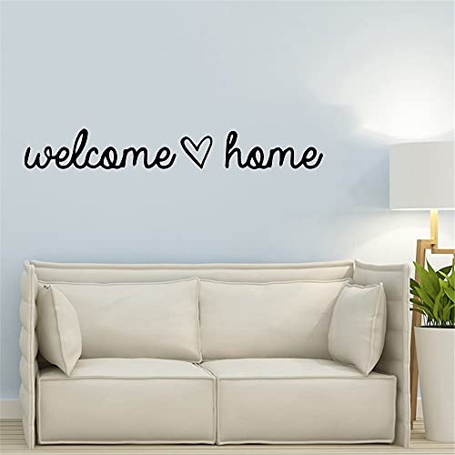 Zdklfm69 Wandtattoo Wandaufkleber Wandsticker DIY Welcome Home Phrase Vinyltapete für Wohnzimmer-Haus-Dekor-Schlafzimmer 90x12cm