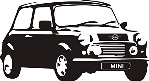 Wandtattoo: Mini - MK - Cooper- Kult - Auto – England – KFZ // Farb- und Größenwahl (Dunkelblau - 820 mm x 450 mm)