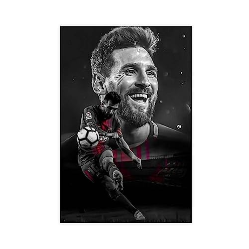 TABOSI Leinwand-Poster, Motiv Fußballstern, Lionel Messi, Schlafzimmer, Dekoration, Sport, Landschaft, Büro, Raumdekoration, Geschenk, ohne Rahmen, 30 x 45 cm