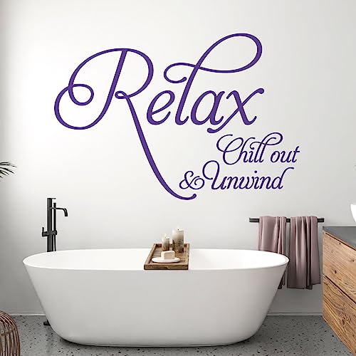 Wandtattoo  Relax, Chill Out, Unwind , Violett