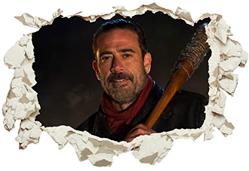 Unified Distribution The Walking Dead - Negan - Jeffrey Dean Morgan - Wandtattoo mit 3D Effekt, Aufkleber für Wände und Türen Größe: 92x61 cm, Stil: Durchbruch