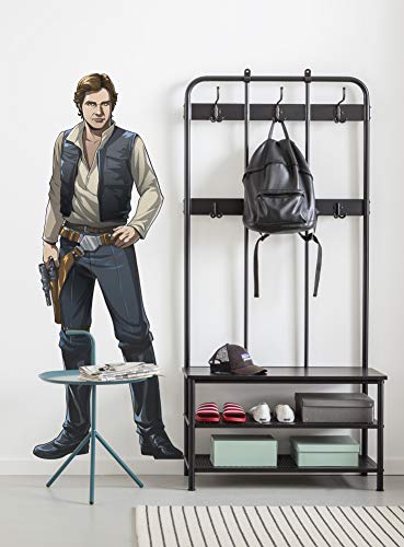 STAR WARS selbstklebende und konturgeschnittene Vlies Fototapete von Komar - Star Wars XXL Han Solo - Größe: 127 x 196 cm - Wandtattoo, Kinderzimmer, Lebensgross