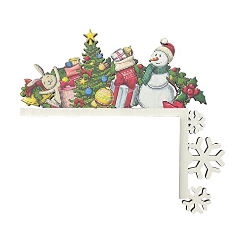 Christbaumschmuck Aufkleber Frohe Weihnachten Fensterbild Weihnachten Mit Geschenken, Holzrahmen, Tür, kreatives Ornament, Rentiere, Weihnachtsdekoration, Weihnachtsdekoration Wandtattoo