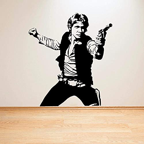 Vinyl Wandkunst Wandbild Star Wars Solo Poster Wandtattoo Home Decor Abnehmbarer Film Wandaufkleber 57*63 Cm