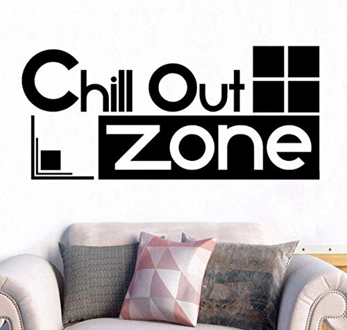 Wandtattoo Kreatives Design Chill Out Zone Vinyl Wandaufkleber Haushaltswaren Moderne Kunst Wörter Dekor Interieur DIY 93X42Cm