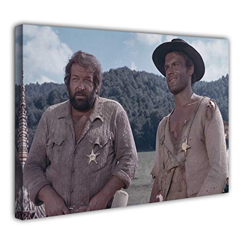 Terence Hill Bud Spencer Leinwand - Sheriffs - Die rechte und die Linke Hand des Teufels - Kunstdruck (120 x 80 cm)