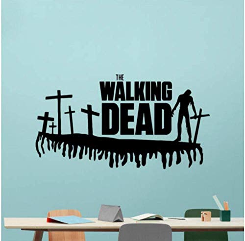 The Walking Dead Wandtattoo Film Vinyl Aufkleber Horror Poster Kinder Art Deco Zitat Kreuz Home Decor Wallpaper 57X30Cm