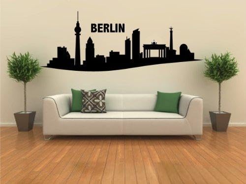 Wandtattoo Wandaufkleber Skyline Berlin #02 - 120x45cm