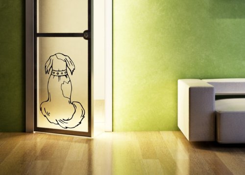 Wandtattooladen Wandtattoo - Hund aus Fenster schauend Größe:30x50cm Farbe: mint