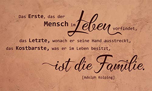 Wandtattoo-Wandaufkleber Spruch/Zitat ***.das Kostbarste ist die Familie.*** Größe u. Farbe frei wählbar!