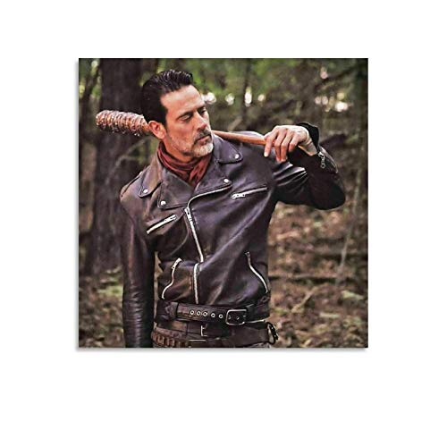 The Walking Dead Jeffrey Dean Morgan Negan Leinwand-Kunst-Poster und Wand-Kunstdruck, modernes Familienschlafzimmer, 70 x 70 cm