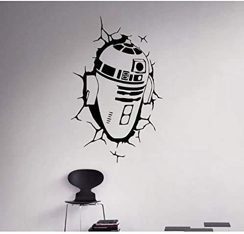 Star Wars Wandtattoo R2 D2 Wand Vinyl Aufkleber Roboter Droide Home Interior Abnehmbares Dekor Benutzerdefinierte Abziehbilder 58 * 95Cm