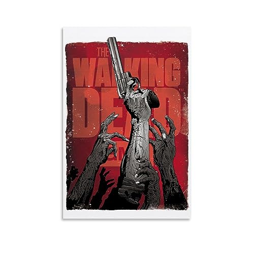 ELedvb The Walking Dead TV-Comic-Poster, Leinwand-Poster, dekoratives Gemälde, Leinwand-Wandposter und Kunstdruck, modernes Familienschlafzimmer-Dekor-Poster, 30 x 45 cm