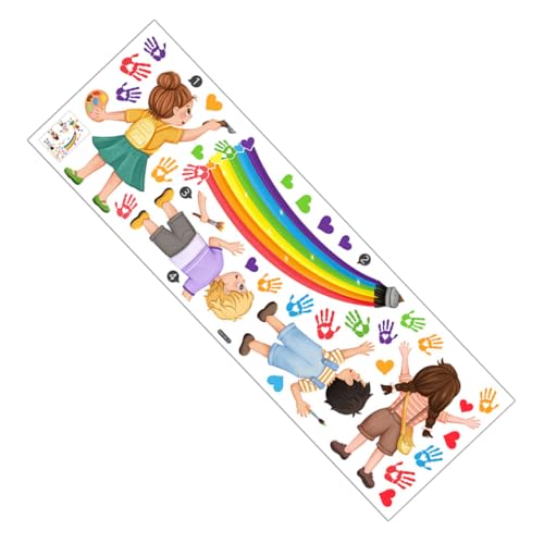 Angoily 1 Satz Regenbogen-Wanddekoration kinderzimmer wandsticker wall stickers for room Wanddekoration Wohnzimmer Aufkleber Wandgemälde Regenbogen-Wandtattoo für das Schlafzimmer PVC