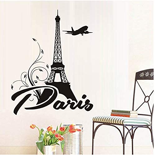 Paris Eiffelturm Wandaufkleber Design Diy Romantische Paris Kunst Visuelle Wandtattoo Dekoration Produkte Pvc Tapete 58X74Cm