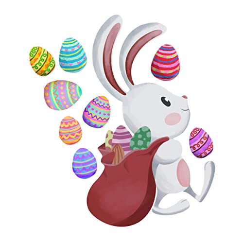 TOPBATHY wandtattoo ostern Ostereier-Aufkleber Ostereierfüller Dekorationen für Schlafzimmer Figuren hasen aufkleber easter egg decoration Kaninchen-Aufkleber Osterfensteraufkleber