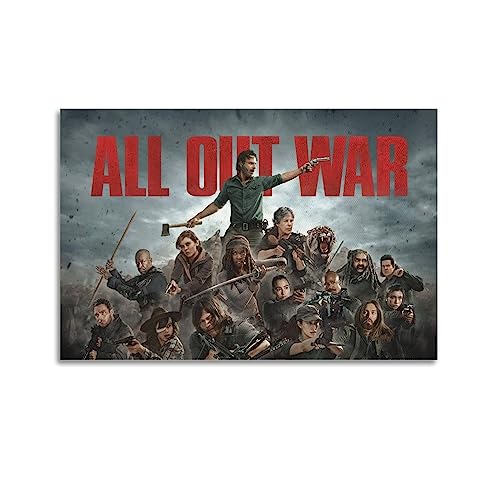 ELedvb The Walking Dead Leinwand-Poster, dekoratives Gemälde, Leinwand-Wandposter und Kunstdruck, modernes Familienschlafzimmer-Dekor-Poster, 30 x 45 cm