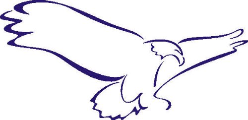 PEMA INDIGOS UG - Wandtattoo Wandsticker Wandaufkleber Aufkleber D362 Fliegender Adler Vogel 160x77 cm - blau