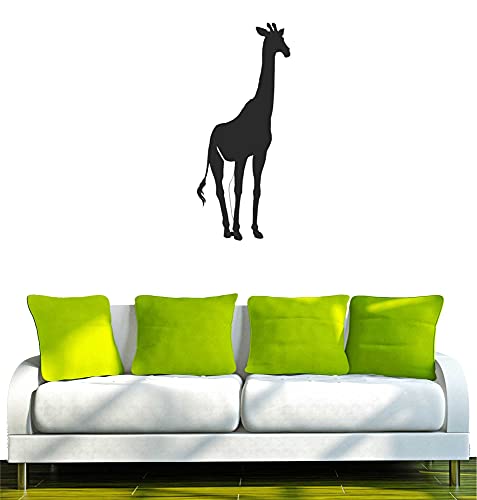 WANDTATTOO/Wandsticker w040 Giraffe Afrika Tier Dschungel Wüste Wandaufkleber 80x34, schwarz