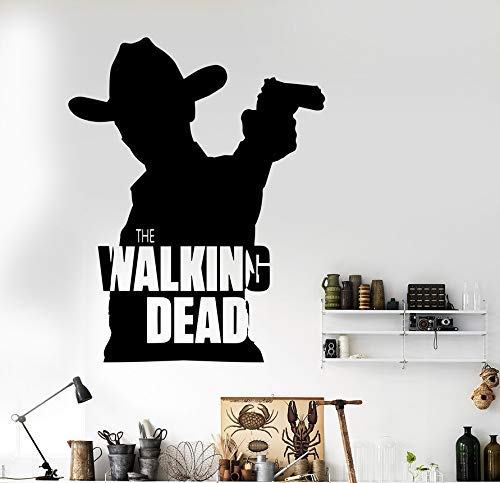 Klassische Abnehmbare Walking Dead Wandtattoo Cowboy Wandtattoo Home Deco Wandaufkleber Auto Aufkleber Schlafzimmer Wandbild 18X23 Zoll