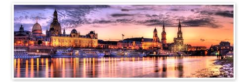 Dresden-Panorama Poster von Steffen Gierok 150 x 50 cm Wandbilder Wanddeko