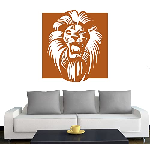 Klebesüchtig A060 Wandtattoo Afrika Löwe 60cm x 55cm haselnuss - Dekoration - Bad - Wohnzimmer - Aufkleber - Wandsticker