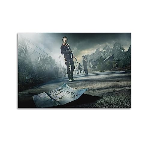 ELedvb Affiche Du Film The Walking Dead Leinwand-Poster, dekoratives Gemälde, Leinwand-Wandposter und Kunstdruck, modernes Familienschlafzimmer-Dekor-Poster, 20 x 30 cm