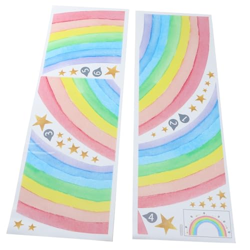 Gadpiparty 1 Satz Pentagramm Wandtattoo großes Regenbogen-Wanddekor Wandtattoo Regenbogen fürs Kinderzimmer entfernbare Wandaufkleber Wandtattoos Regenbogenaufkleber wanddekor aufkleber PVC