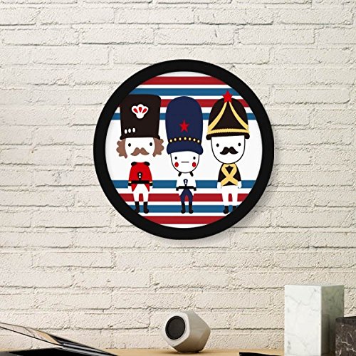 DIYthinker Bunte Soldat Uk England Zeichen Flagge Mark Illustration Muster rund Einfache Bilderrahmen Kunstdrucke von Paintings Startseite Wandtattoo Small Schwarz