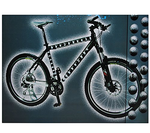 alles-meine.de GmbH Fahrrad Aufkleber - Motiv Mond/Erde Weltraum Weltall Welt grau schwarz Jungen - Fahrradsticker/Fahrradaufkleber - Fahrräder Fahrradskin - UNIVERSAL - für