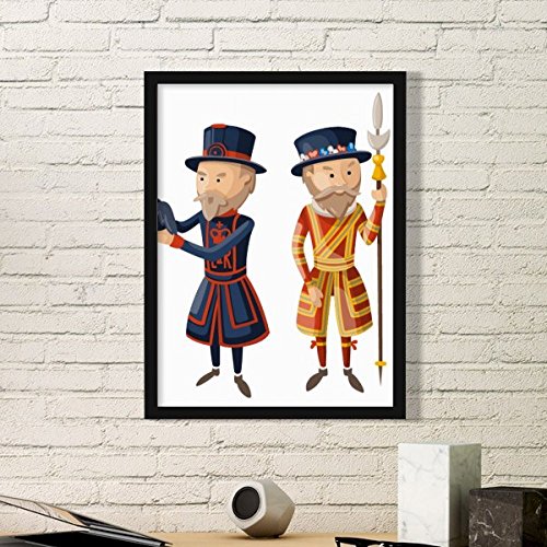 DIYthinker Großbritannien Uk Londoner Royal Soldiers Einfache Bilderrahmen Kunstdrucke Malereien Startseite Wandtattoo Geschenk Medium Schwarz