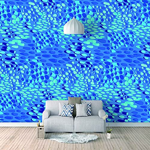 SASZQY Fototapete Tapete Blaue Kieselsteine Wanddekoration 3D Wandtattoo Wandaufkleber TV-Hintergrund Schlafzimmer Kinderzimmer Wandtapete Wanddeko 200x140 cm