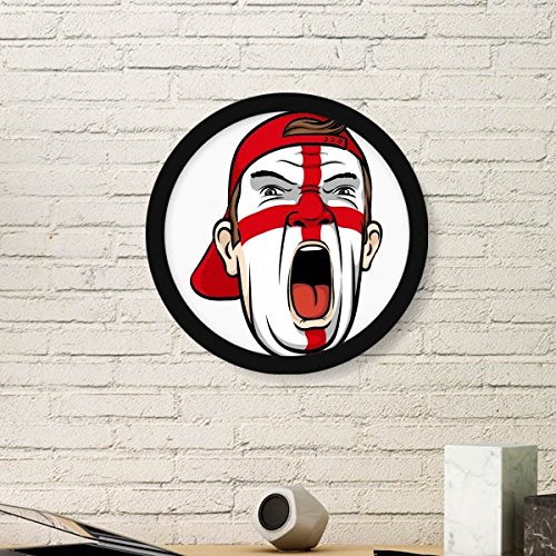 DIYthinker England Nationalflagge Gesichtsmalerei Makeup-Maske Schreien Cap Runde Einfache Bilderrahmen Kunstdrucke von Paintings Startseite Wandtattoo Small Schwarz