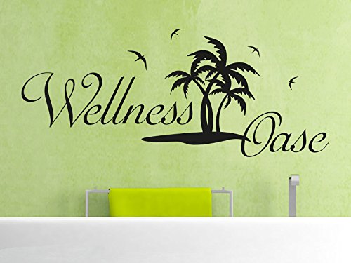 Klebeheld® Wandtattoo Wellness Oase mit Palmen